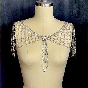 Rhinestone Bridal cape One Size